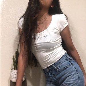 BEBE white top🦋
